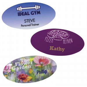 Oval Staff Name Badges - 76 x 38mm