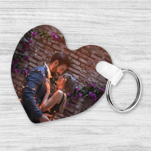 Personalised Acrylic Heart Photo Keyring