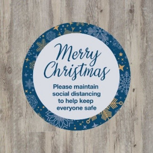 Merry Christmas Social Distancing Floor Graphic 