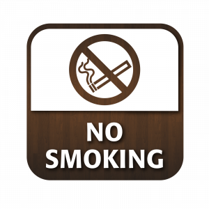 No Smoking Window Sticker