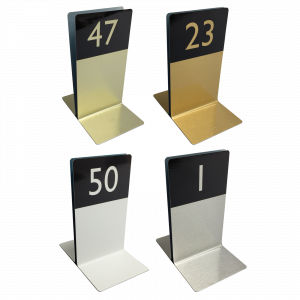 Numbered Metal Menu Holders - Single Channel Holder