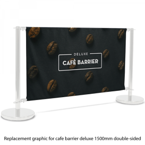 Deluxe Cafe Barrier Replacement Graphic Double Sided