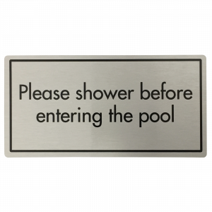 Shower Before Entering The Pool Sign