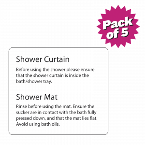 Clear Shower Curtain & Mat Sticker Pack