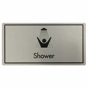 Shower Door Sign
