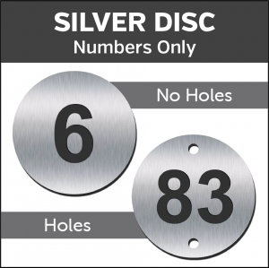 Silver Engraved table / locker number discs