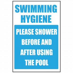 Shower Before Using the Swimming Pool Sign