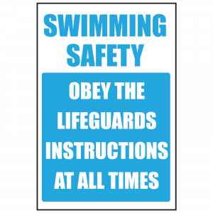 Obey Lifeguard Safety Sign