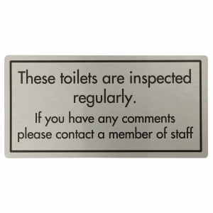 Toilets Are Inspected Regularly Sign