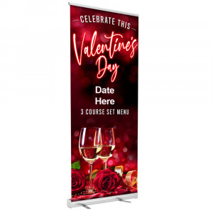 Valentine 3 Course Meal Roller Banner