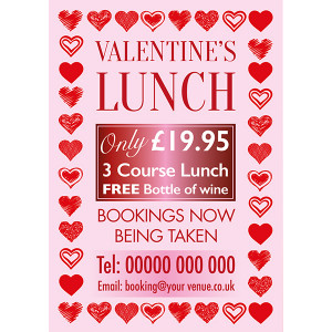 Valentines Day Bookings Now Being Taken Poster