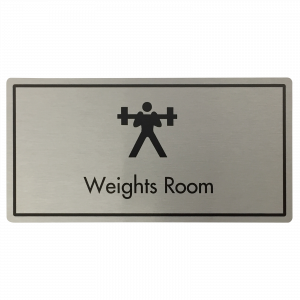 Weights Room Door Sign