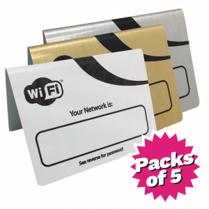 WiFi Details Guest Information Tent Notice Packs