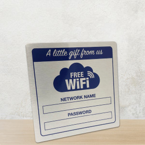  Free Wifi for Guests Table Sign