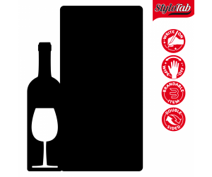 Wine Menu Shaped Chalkboard wall mounted panel