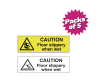 Caution Floor Slippery When Wet Sticker Packs