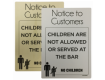 No Children Allowed At The Bar Notice