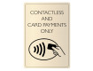 Contactless and Card Payment Only Bar Sign
