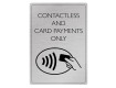 Contactless and Card Payment Only Bar Sign