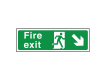 Fire Exit Sign Down Right