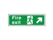 Fire Exit Sign Up Right
