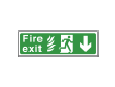 NHS Fire Exit Sign Arrow Down