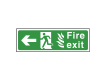 NHS Fire Exit Sign Left