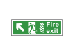 NHS Fire Exit Sign Up Left
