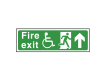 Wheelchair Fire Exit Sign Arrow Up