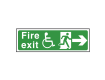 Wheelchair Fire Exit Sign Right