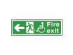 Wheelchair Fire Exit Sign Left