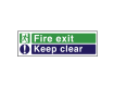 Fire Exit / Keep Clear - Fire Exit Sign