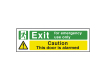 Emergency Only Fire Exit / Door Alarmed - Fire Exit Sign