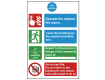 4 Point Premises Fire Action Safety Sign