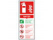 Water Fire Extinguisher Safety Sign