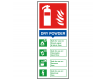Dry Powder Fire Extinguisher Safety Sign