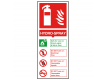 Hydro-Spray Fire Extinguisher Safety Sign