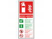 Water + Additive Fire Extinguisher Safety Sign