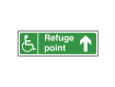 Refuge Point Sign Arrow Up