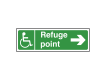 Refuge Point Sign Right