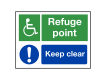 Refuge Point Keep Clear Sign