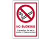 No Smoking In These Premises Sign