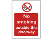 No Smoking Outside Doorway Sign