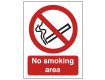 No Smoking Area Sign