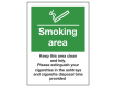 Smoking Area Sign