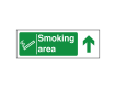 Smoking Area Arrow Up Sign