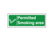 Permitted Smoking Area Sign