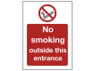 No Smoking Outside Entrance Sign