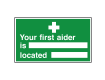 Nearest First Aider Sign