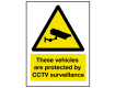 Vehicle Protected by CCTV Surveillance Sign